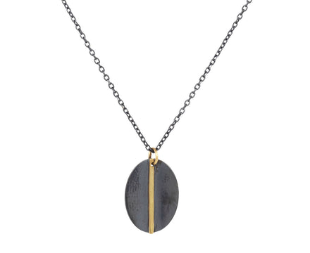 Two-Tone Mod Oval Necklace