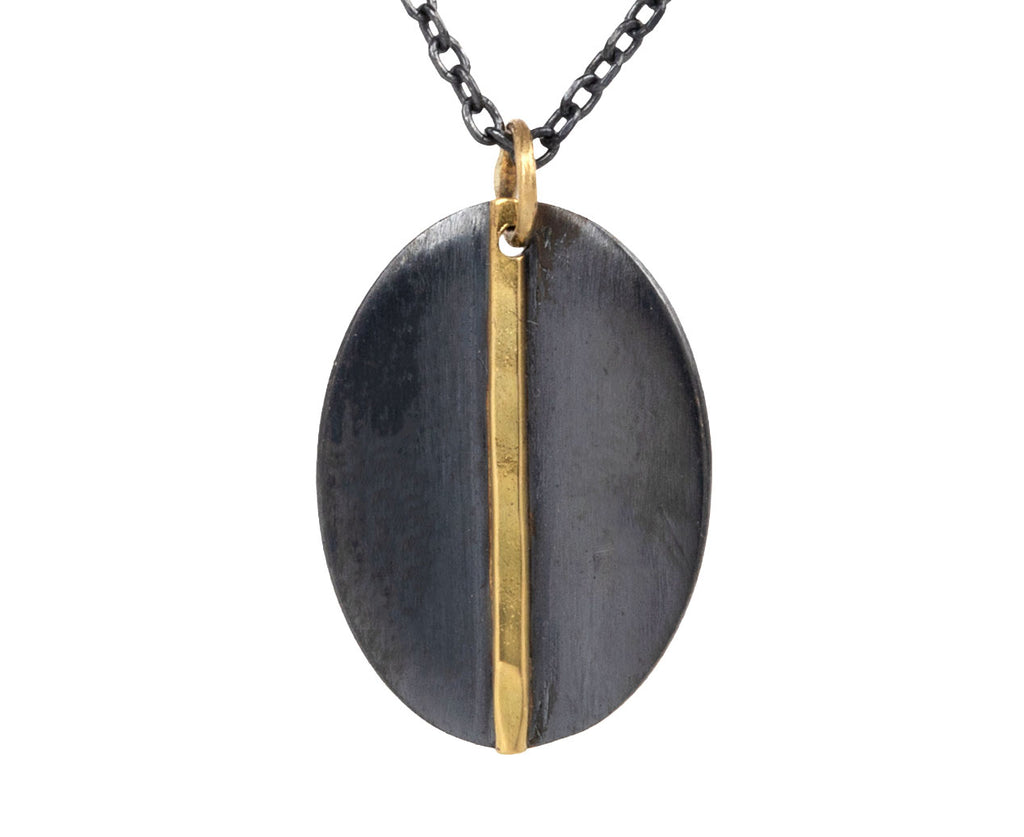 Two-Tone Mod Oval Necklace