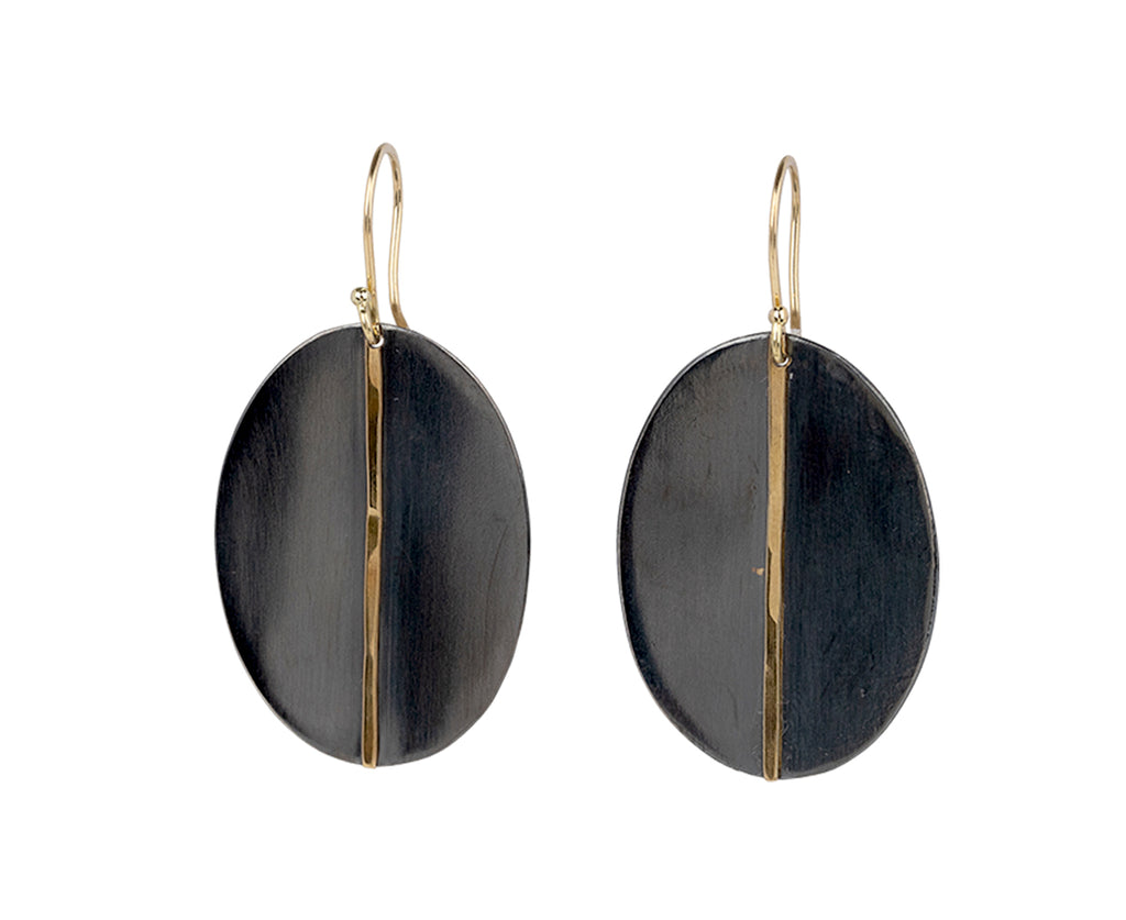 Sarah McGuire Large Two-Tone Mod Oval Earrings