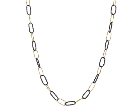 Gold and Blackened Silver Bowline Necklace - TWISTonline 