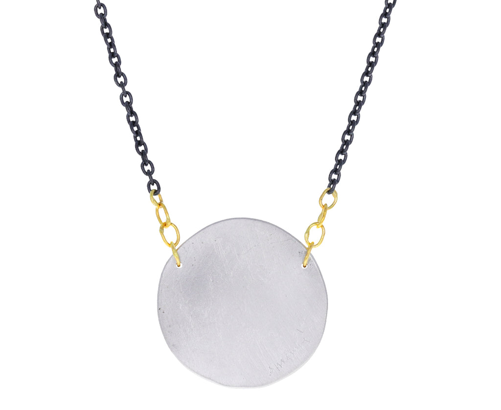 Silver Paper Moon Pendant Necklace