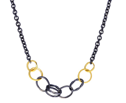 Two-Tone Petite Wrought Chain Pendant Necklace