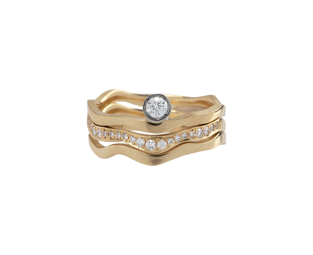 Milamore Kintsugi Vine Ring Stacked