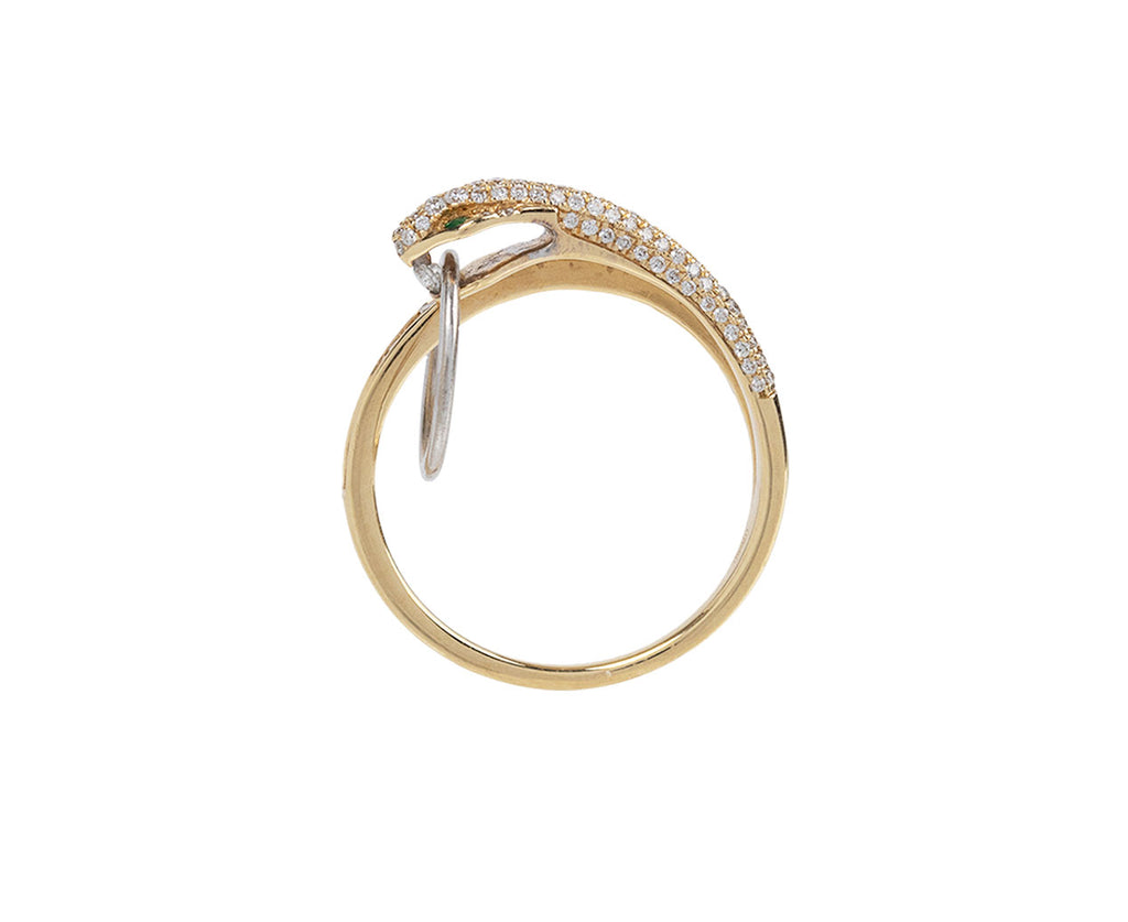 Milamore Diamond The Snake Ring Side View