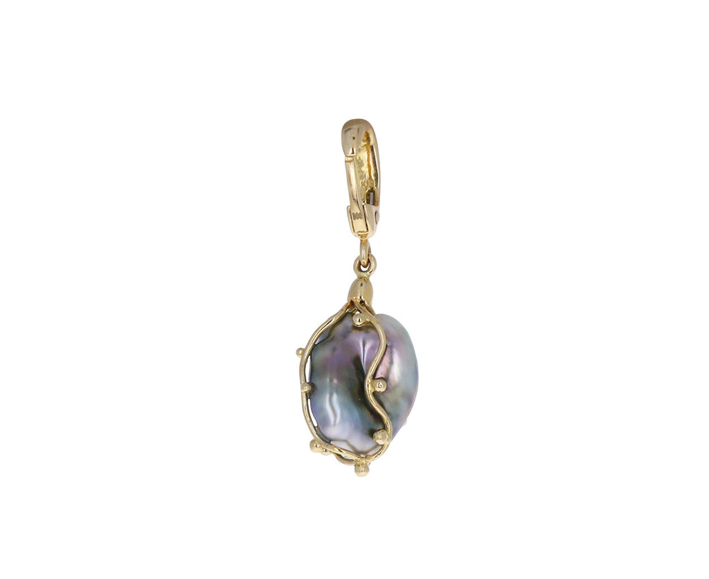Kintsugi Black Tahitian Pearl Charm ONLY