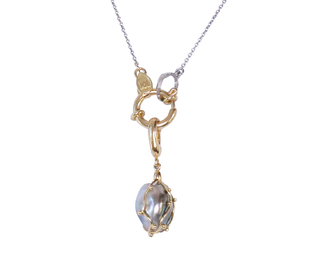 Kintsugi Black Tahitian Pearl Charm ONLY