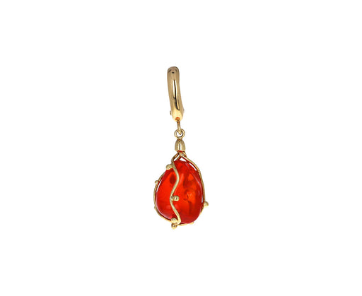 Kintsugi Orange Fire Opal Charm ONLY