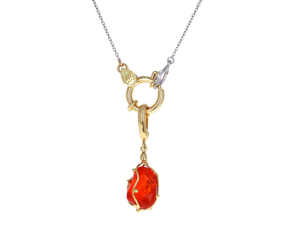 Kintsugi Orange Fire Opal Charm ONLY