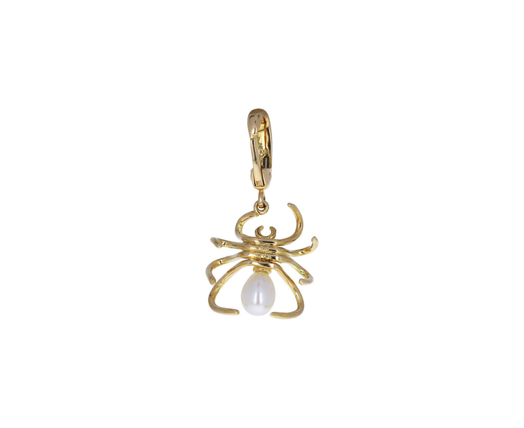 Pearl and Sapphire Spider Charm ONLY