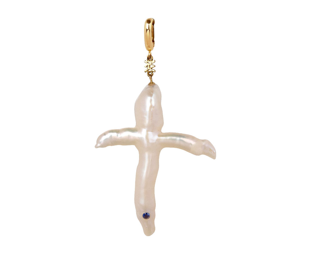Freshwater Pearl Large Cross Charm ONLY