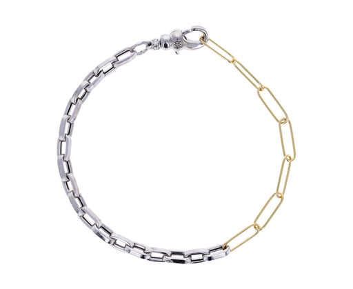 Yellow and White Gold Duo I Chain Bracelet