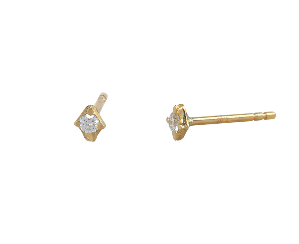 Milamore Petite Hanabi Diamond Spark Stud earrings Side View