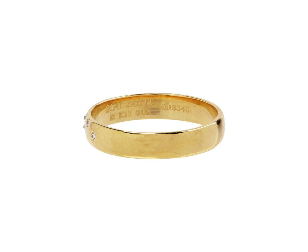 Milamore Diamond Braille Soulmate Ring Back and Inside