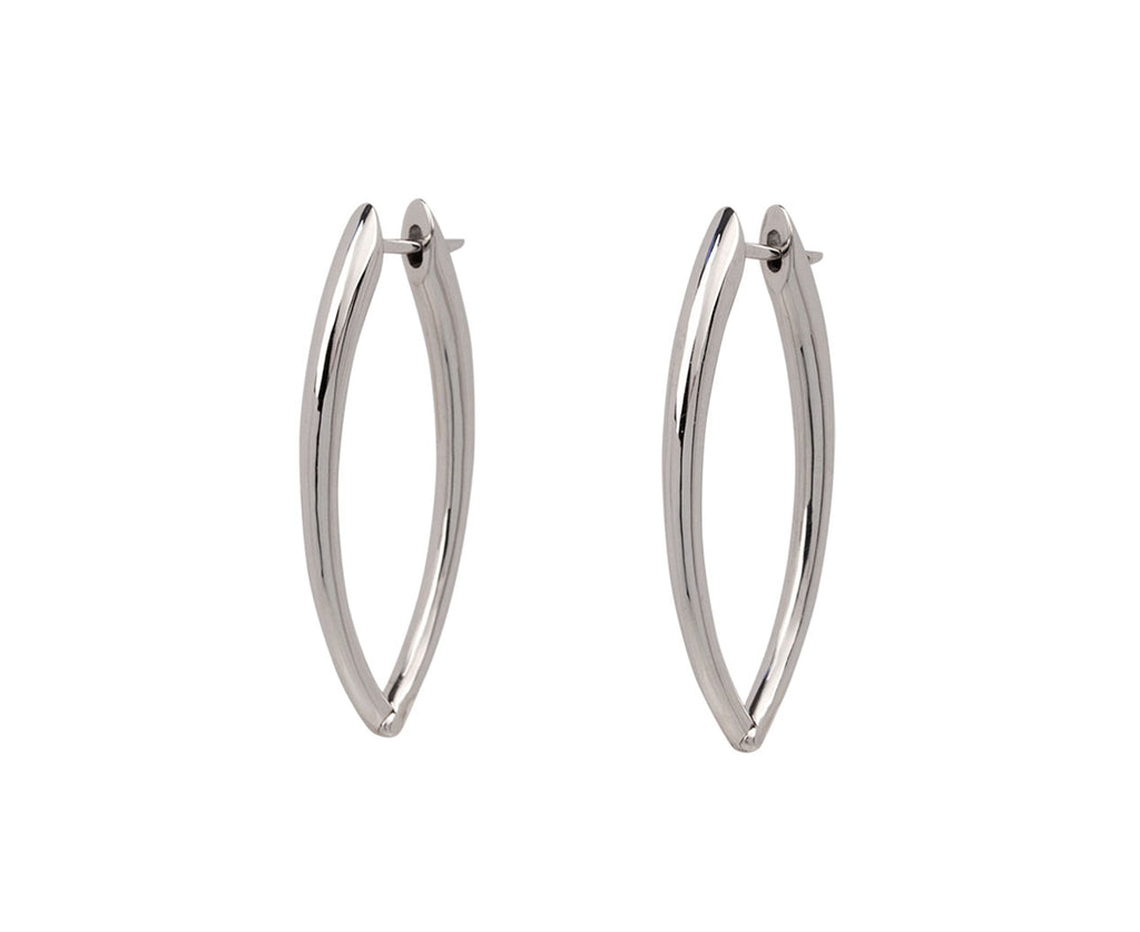 Melissa Kaye White Gold Cristina Hoop Earrings