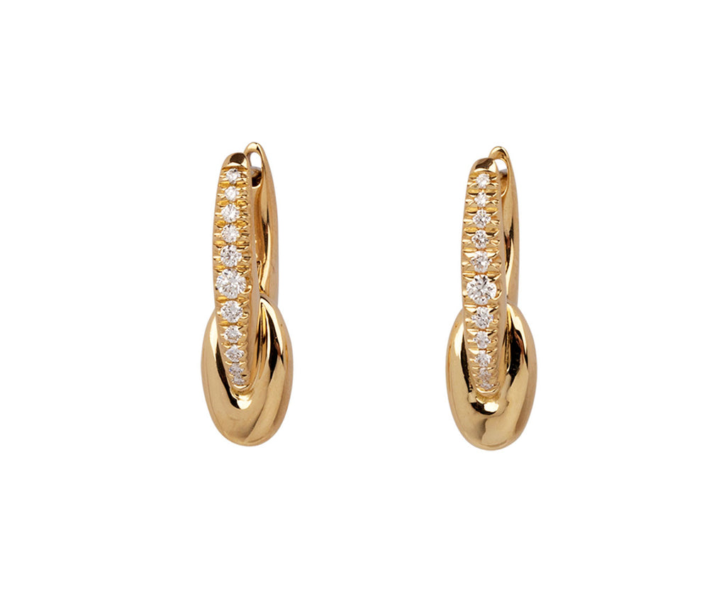 CARTIER Diamond 18k Yellow Gold Hoop Earrings -MTSJ12939