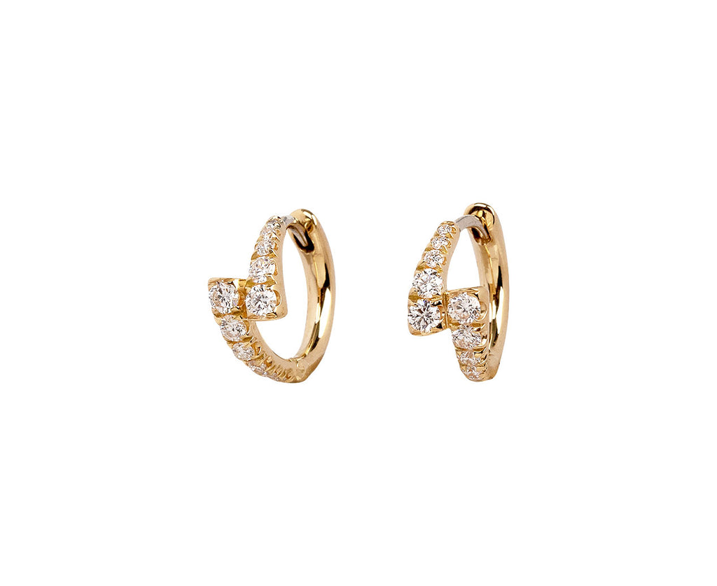 Melissa Kaye Diamond Lola Huggie Hoop Earrings