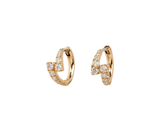 Melissa Kaye Diamond Lola Huggie Hoop Earrings