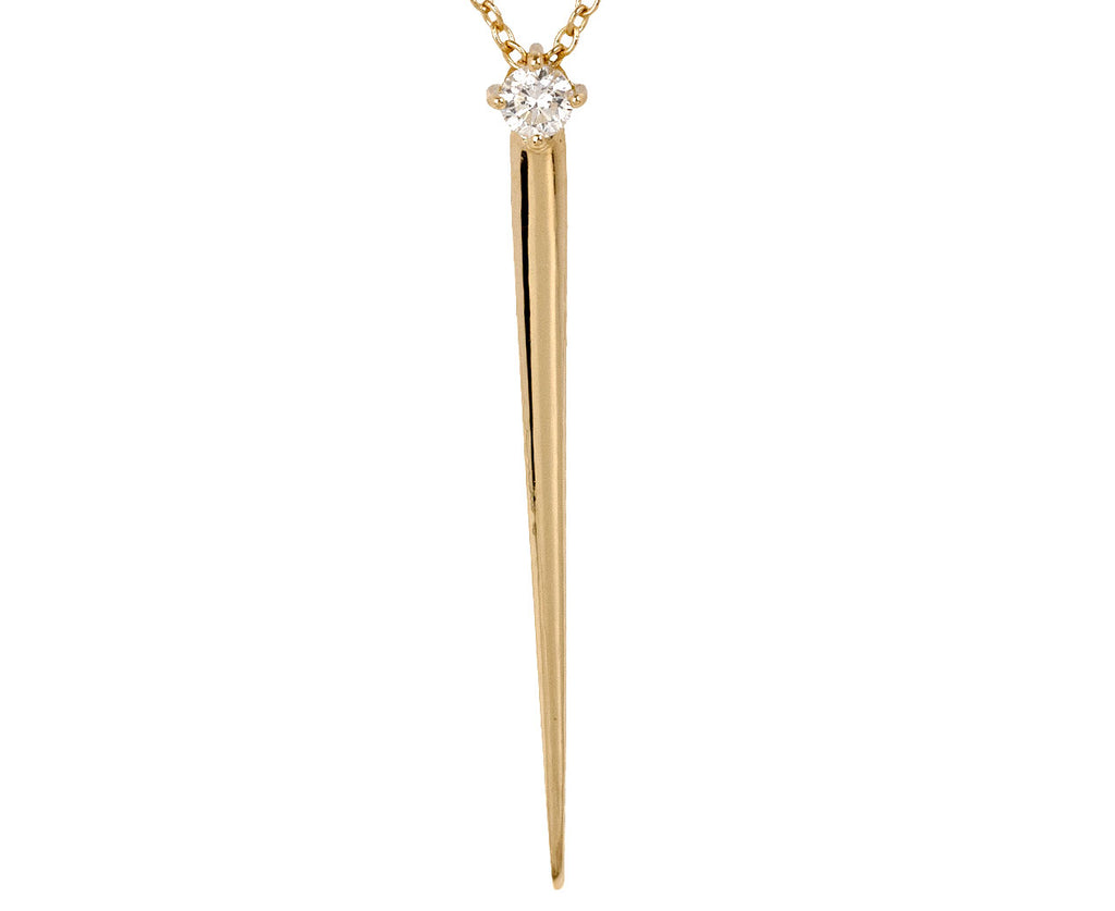 Melissa Kaye Diamond Aria Dagger Pendant Necklace Close Up