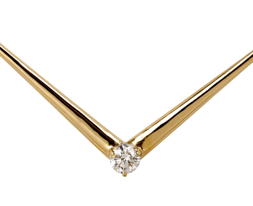 Melissa Kaye Diamond Aria V Pendant Necklace Close Up