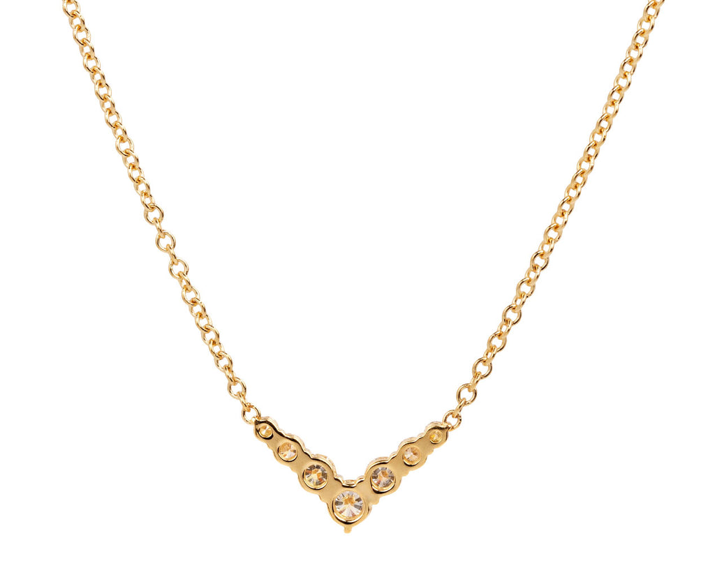 Melissa Kaye Mini Aria V Diamond Pendant Necklace Back