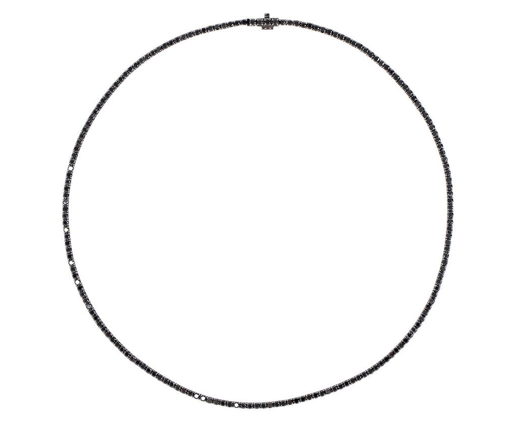 Melissa Kaye Black Diamond Lenox Tennis Necklace Full Necklace