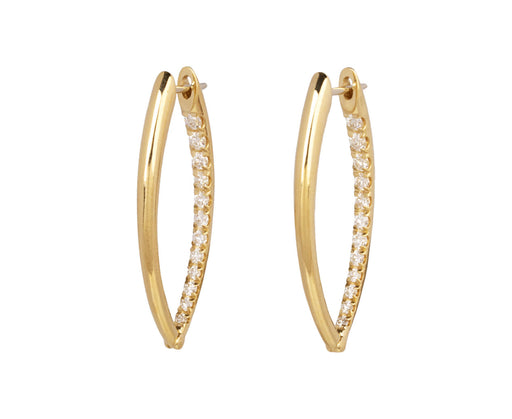 Diamond Inside Medium Cristina Hoop Earrings
