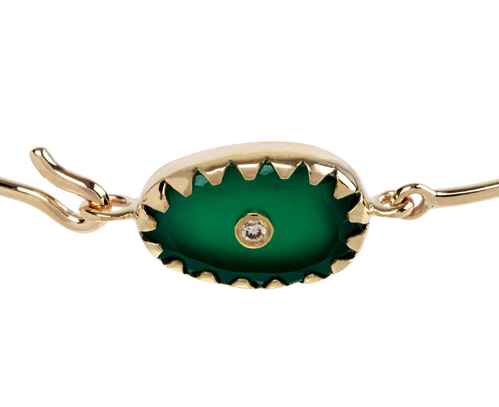 Pascale Monvoisin Green Onyx Orso Bracelet Close Up Charm
