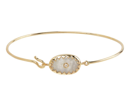 Pascale Monvoisin Moonstone and Diamond Orso N°1 Bracelet