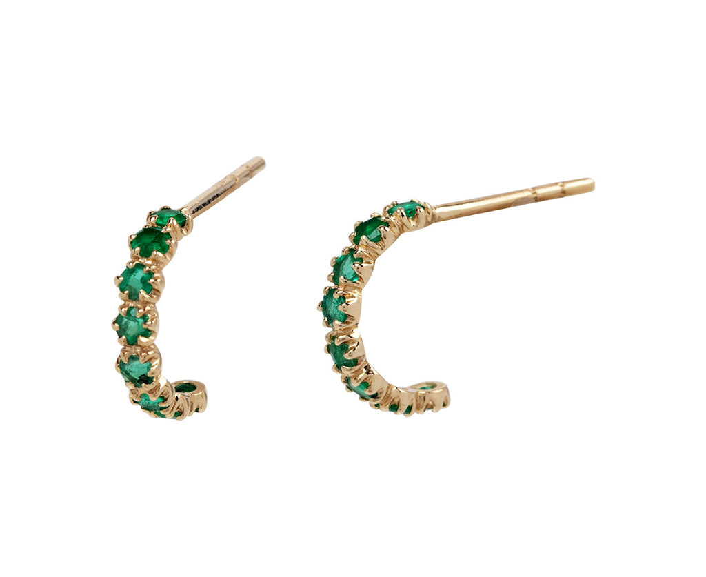 Pascale Monvoisin Emerald Ava Hoop Earrings Side