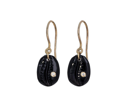 Onyx and Diamond Cauri N°2 Earrings - TWISTonline 