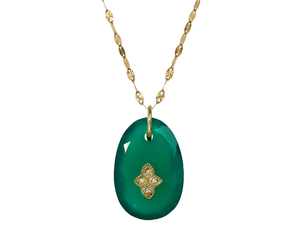 Pascale Monvoisin Green Onyx and Diamond Gaia N°1 Necklace