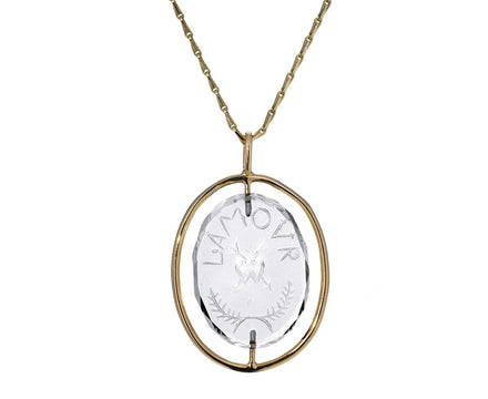L'amour Carved Crystal Necklace - TWISTonline 
