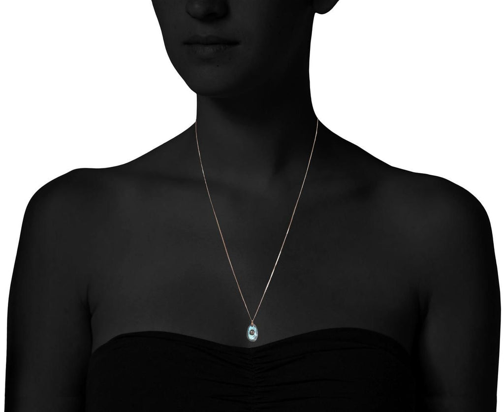 Labradorite and Polki Diamond Orso N°1 Necklace - TWISTonline 