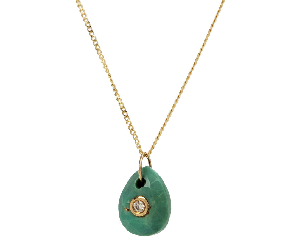 Pascale Monvoisin Turquoise Orso Ras du Cou Necklace Side View