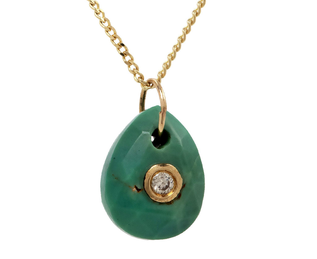 Pascale Monvoisin Turquoise Orso Ras du Cou Necklace Close Up Profile