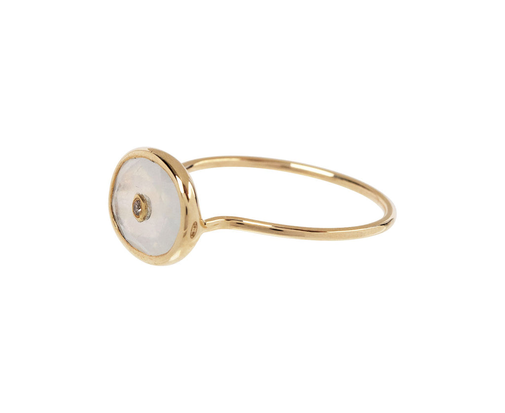 Pascale Monvoisin Rainbow Moonstone Orso Ring Side View