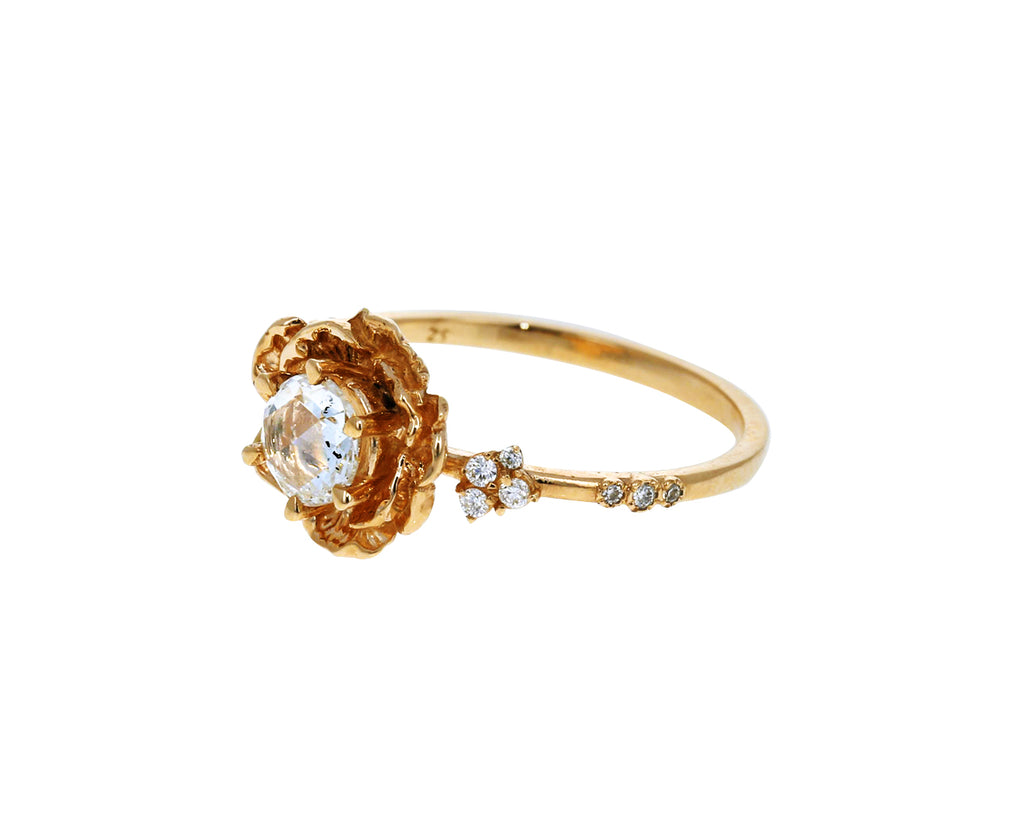 Rose Cut Diamond Paeonia Solitaire - TWISTonline 