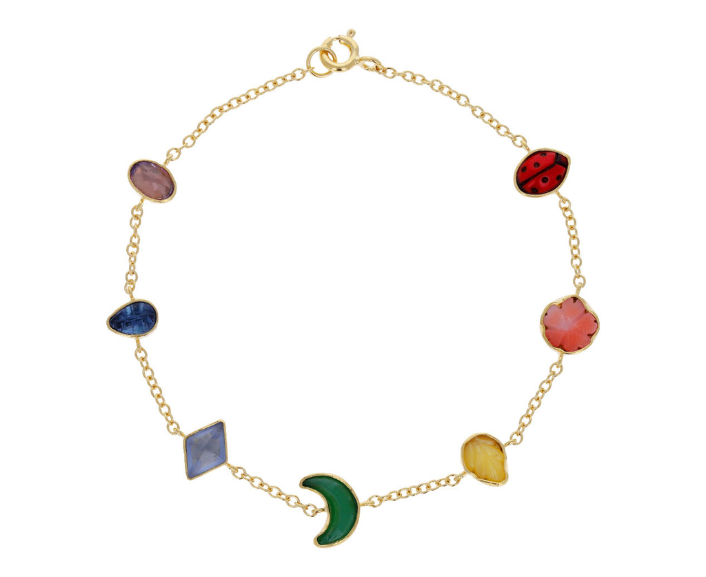 Rainbow Vintage Charm Bracelet