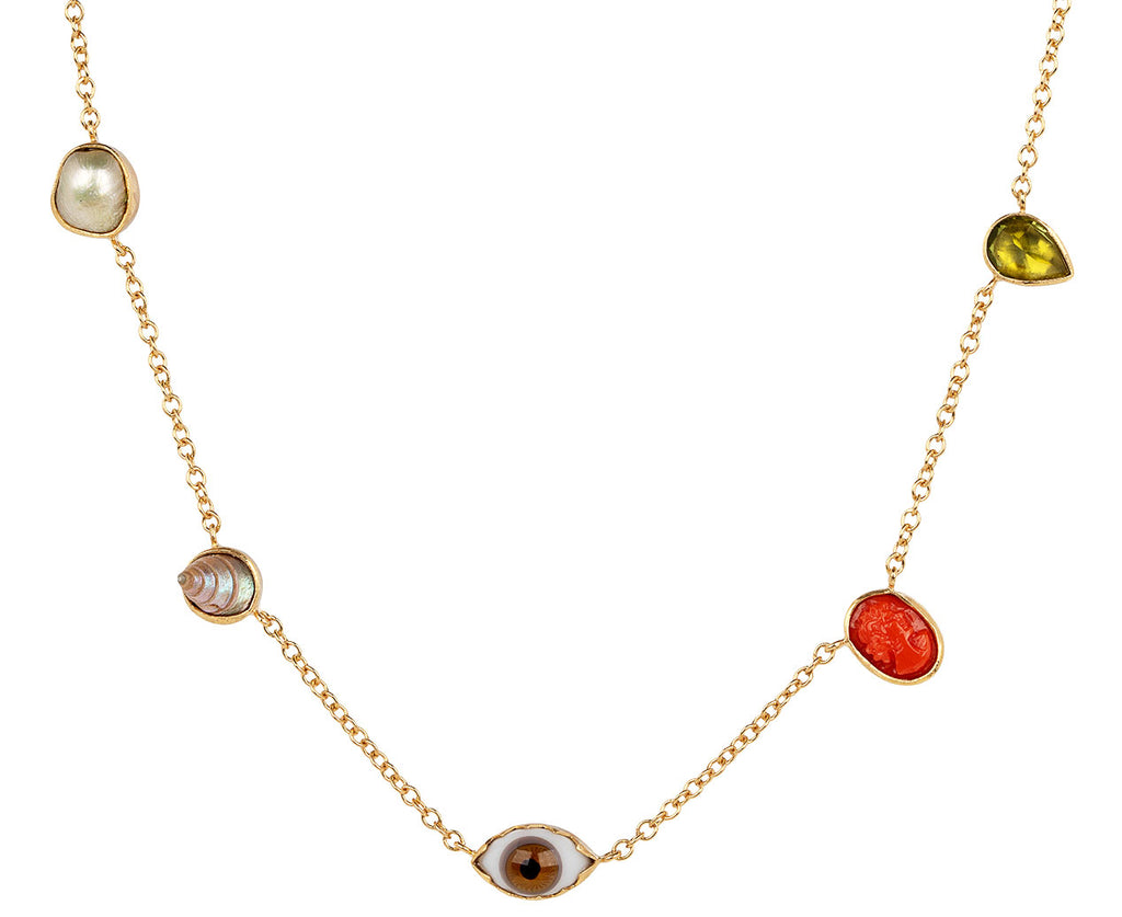 Grainne Morton Five Multi Vintage Trinket Charm Necklace