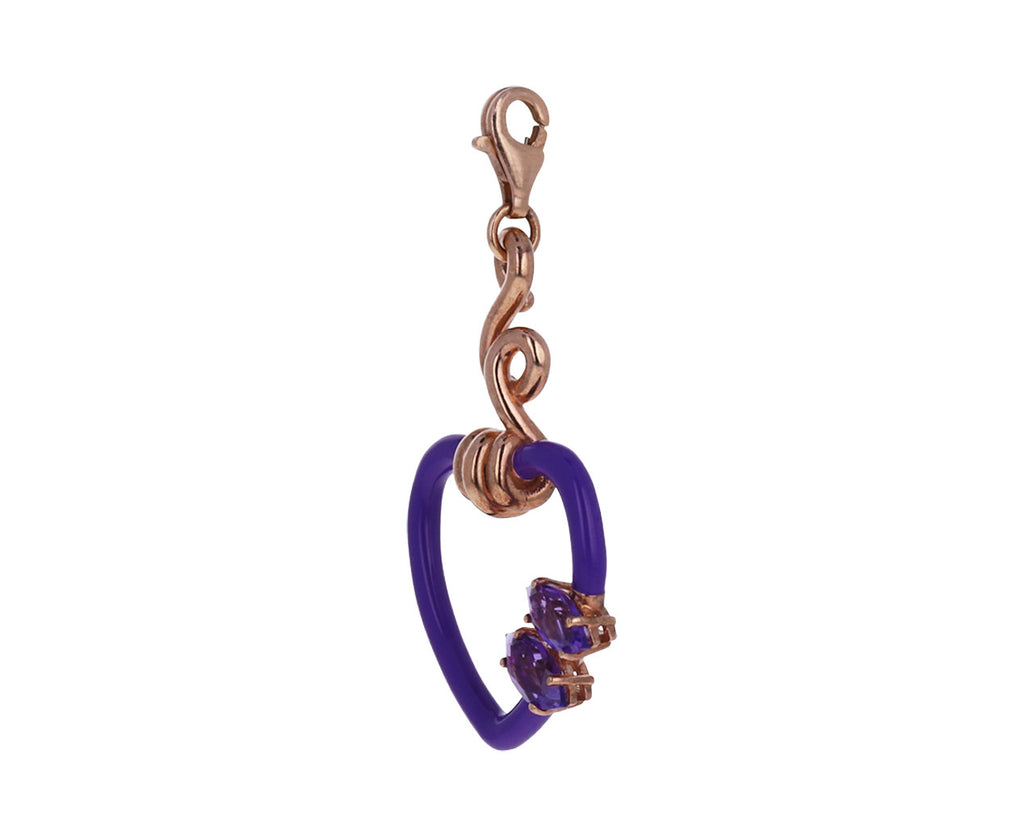 Bea Bongiasca Enamel and Amethyst Heart Charm ONLY
