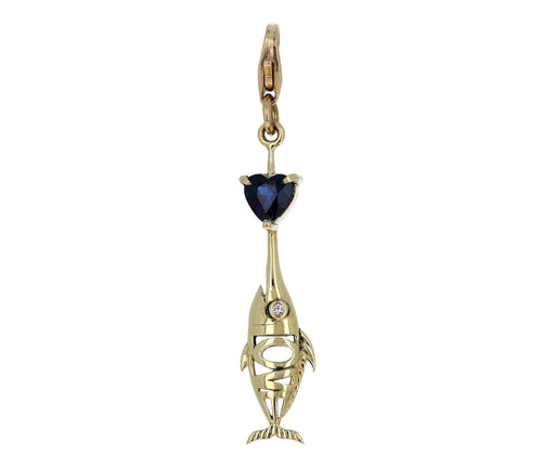 Daniela Villegas Blue Sapphire Love Fish Charm ONLY