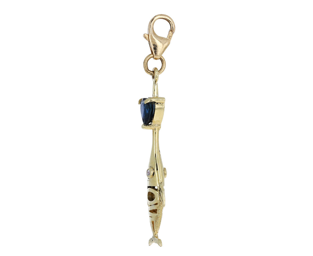 Daniela Villegas Blue Sapphire Love Fish Charm ONLY