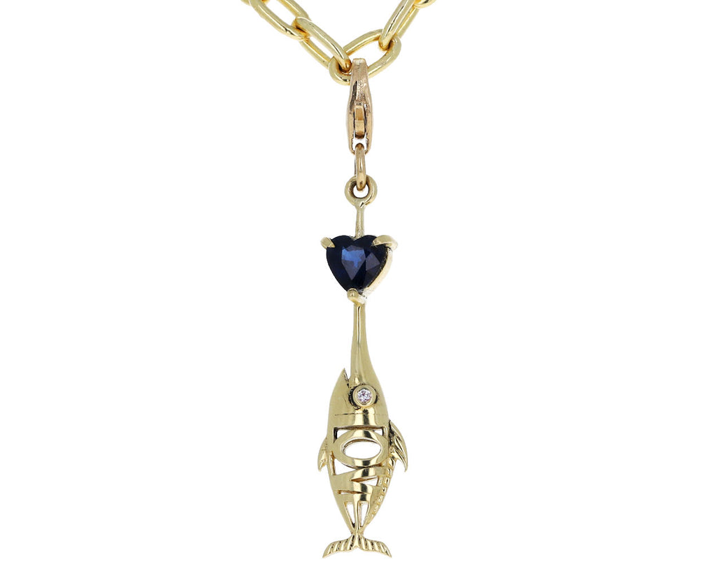 Daniela Villegas Blue Sapphire Love Fish Charm ONLY