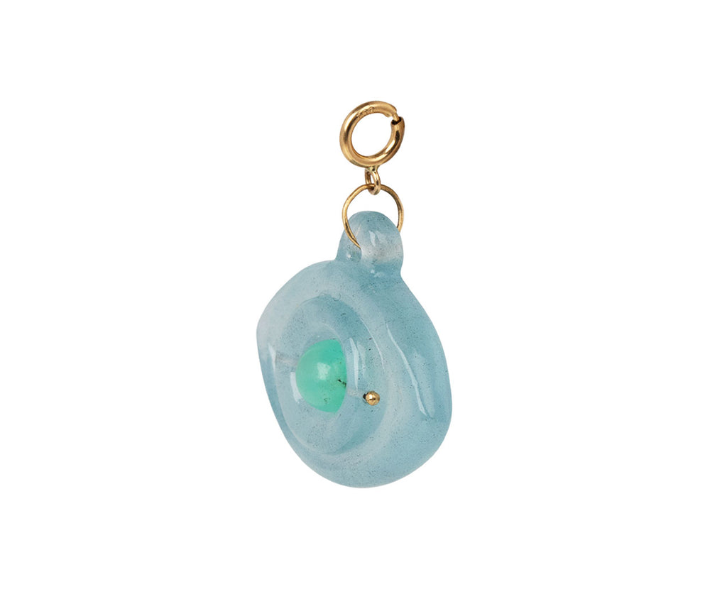 Have a Heart x Muse Ten Thousand Things Aquamarine and Chrysoprase Eye Charm Pendant ONLY Side View