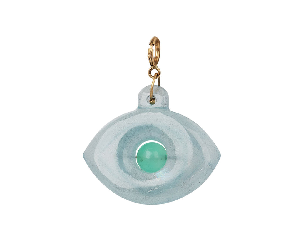 Have a Heart x Muse Ten Thousand Things Aquamarine and Chrysoprase Eye Charm Pendant ONLY Back View