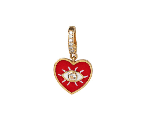 Holly Dyment Red Enamel Heart Evil Eye Charm ONLY