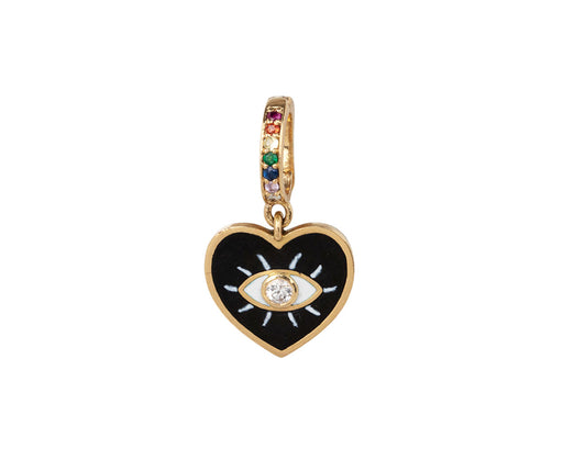 Holly Dyment Black Enamel Evil Eye Heart Charm ONLY
