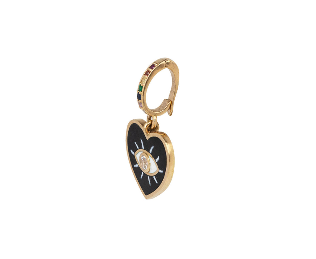 Holly Dyment Black Enamel Evil Eye Heart Charm ONLY