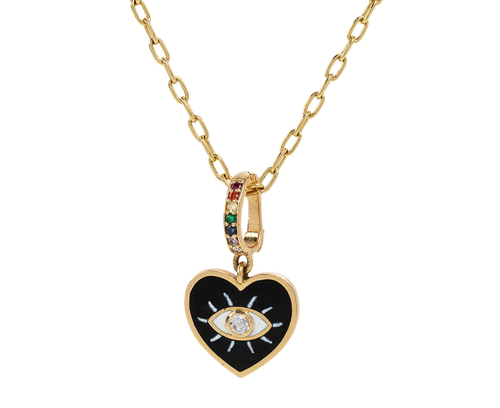 Holly Dyment Black Enamel Evil Eye Heart Charm ONLY