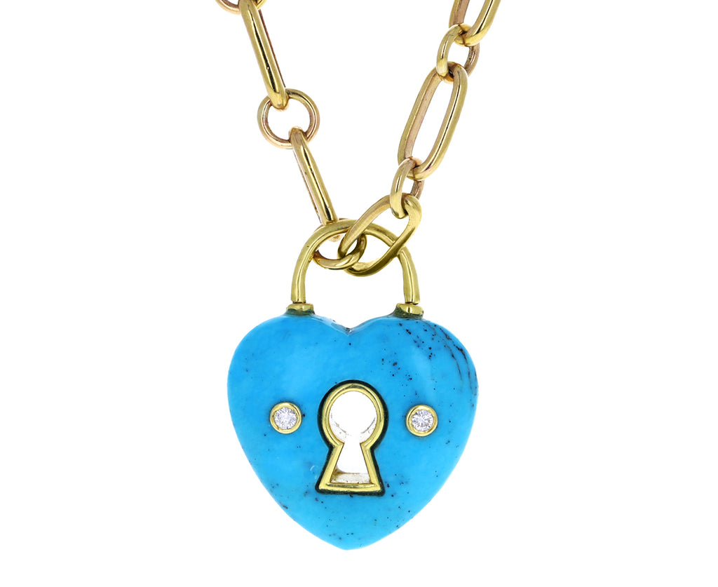 Jenna Blake Turquoise Heart Locket Charm ONLY